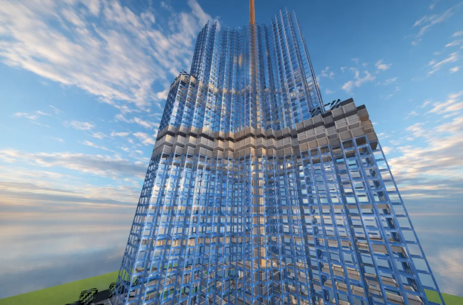Working on a burj khalifa