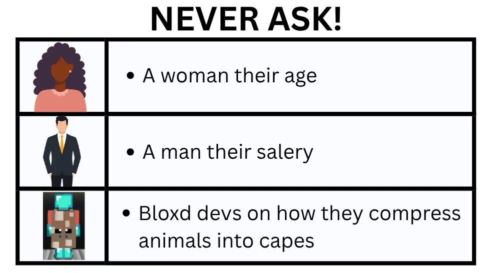 DONT ASK THESE THINGS!