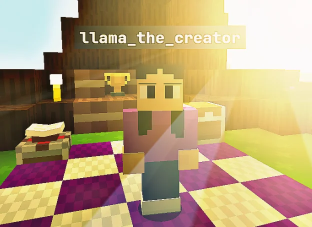 me at my finished tree build and textures that will blind you lol