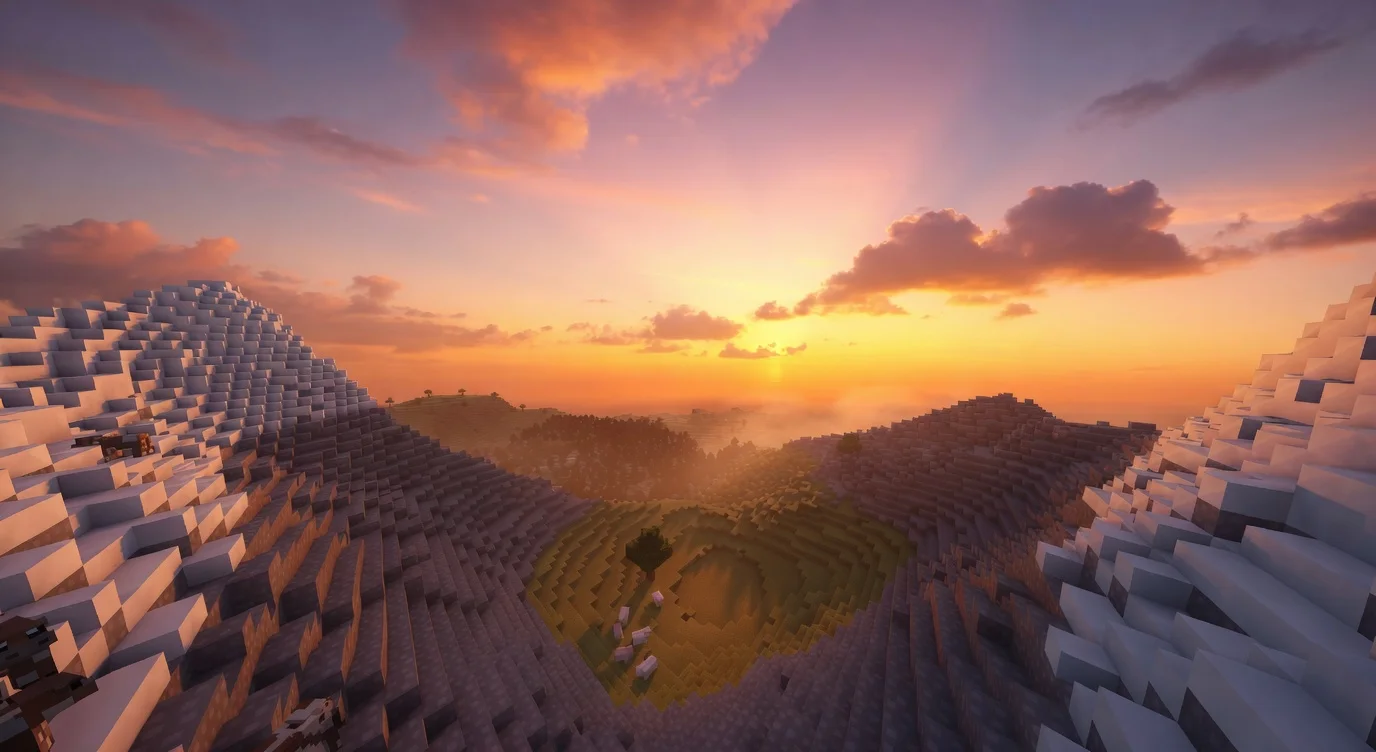 lovely sunset in bloxd