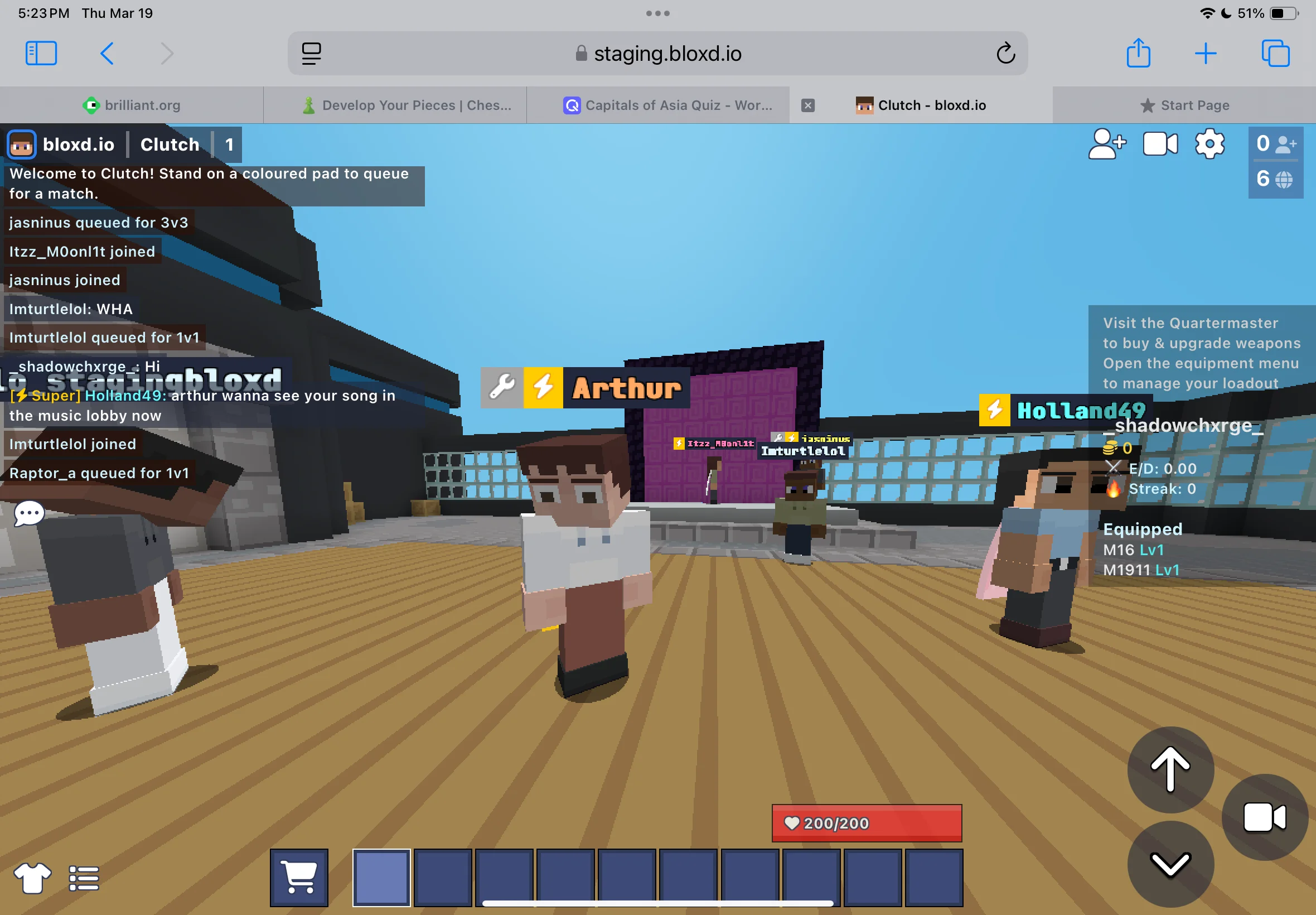 Playing some bloxd with my guy