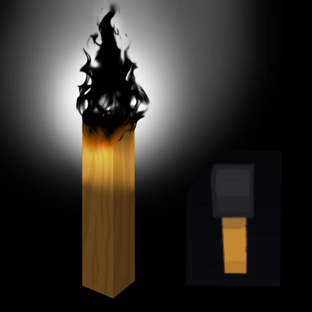 How does the black torch even emit light? 😭