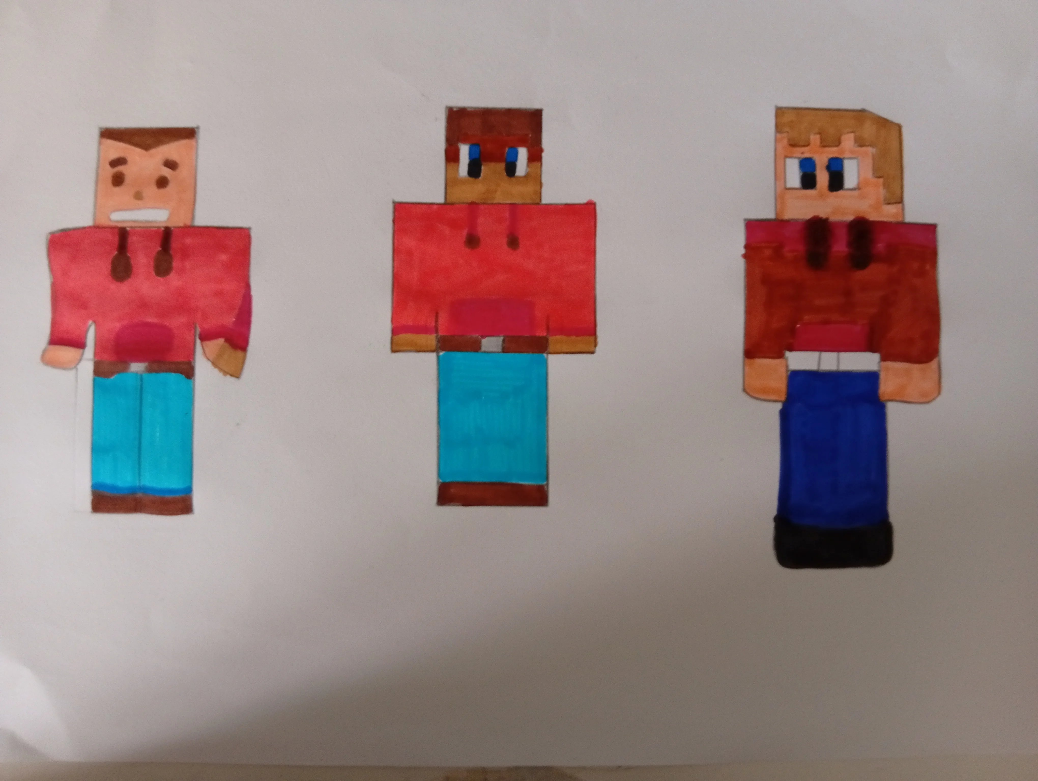 My drawing with all the skin bloxd.io had.