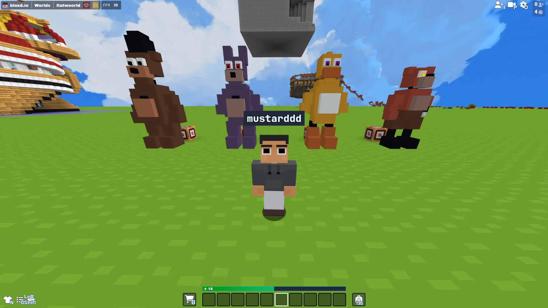 Fnaf 1 animatronics made out of mesh entities
