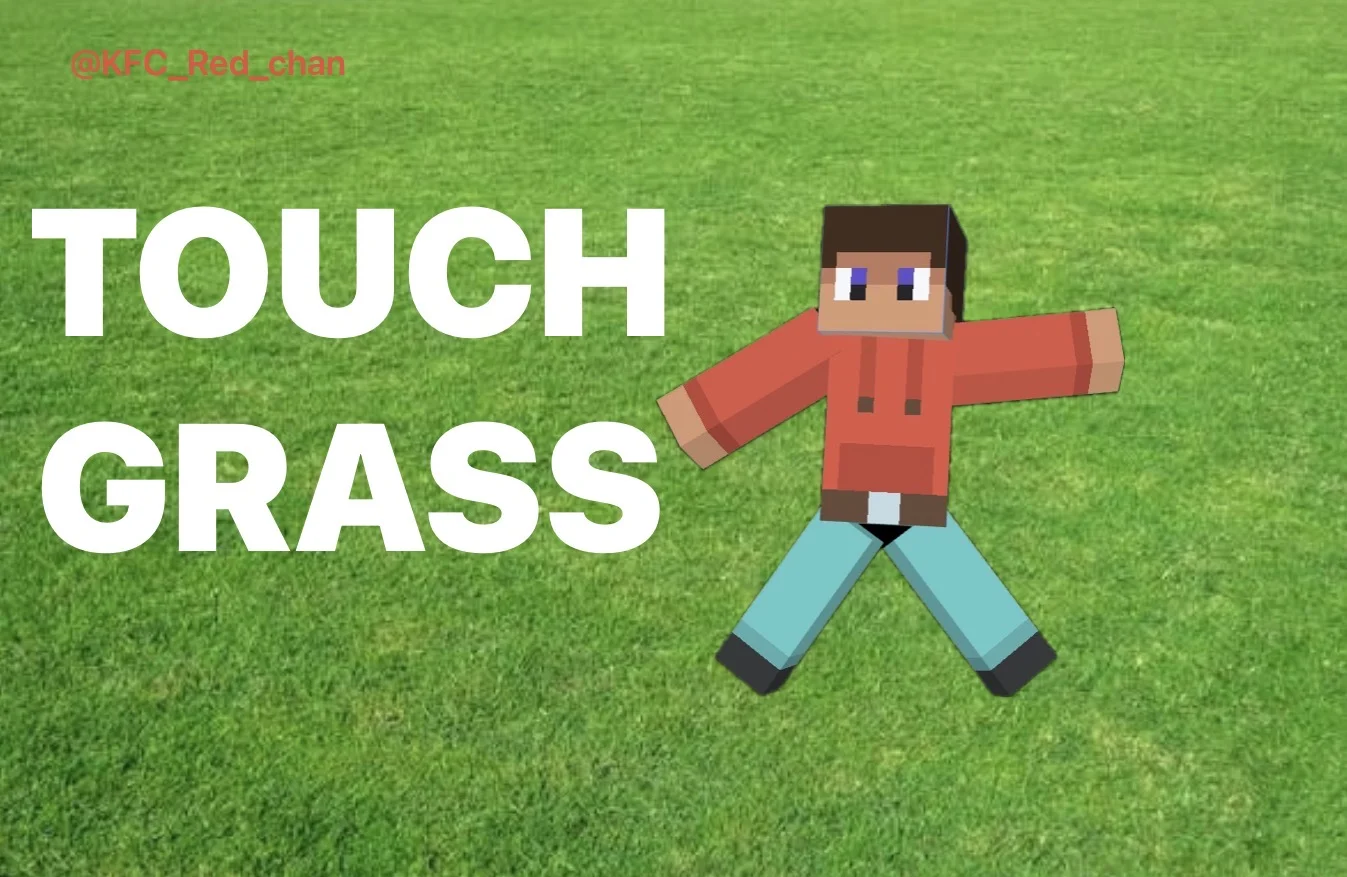 Lets touch grass togheter, dont eat it thats my snack.