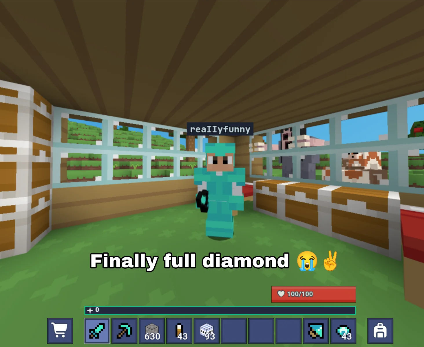 Finally full diamond 😭✌️